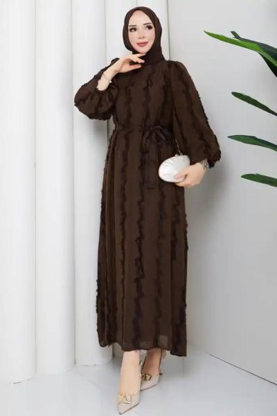 Eda elbise  Kahverengi