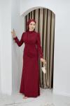 Elçin abiye Bordo