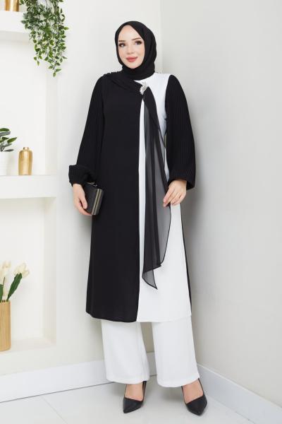 Elmas takım Siyah Ekru