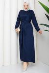 Esin tesettür elbise  Lacivert