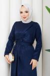 Esin tesettür elbise  Lacivert