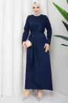 Esin tesettür elbise  Lacivert