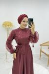 Esra abiye Bordo