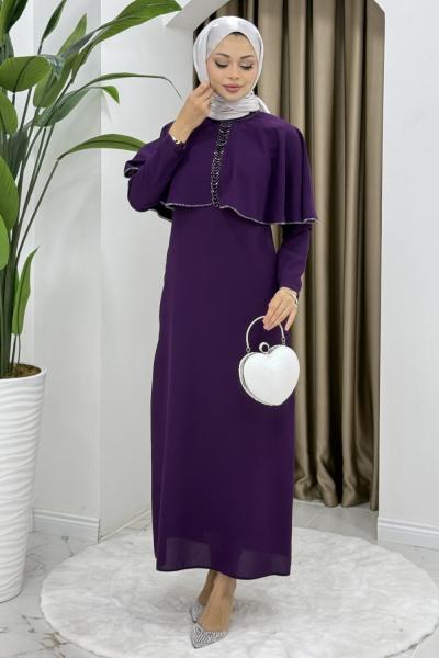 Filiz elbise  Mor