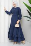 Fisun tesettür elbise  Lacivert