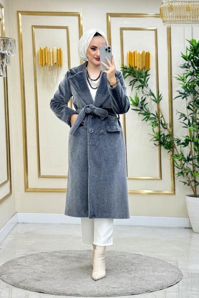 Fox deve tüyü kaban Gri Melanj