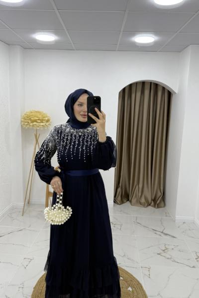 GAMZE ELBİSE  Lacivert