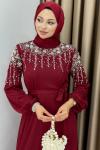 GAMZE ELBİSE  Bordo