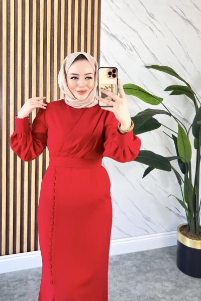 Gizem elbise  Kırmızı