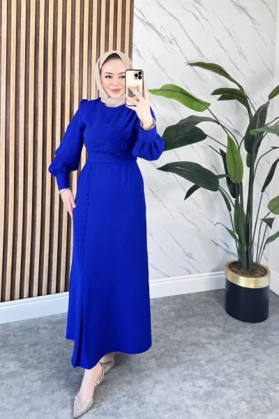 Gizem elbise  Saks Mavisi