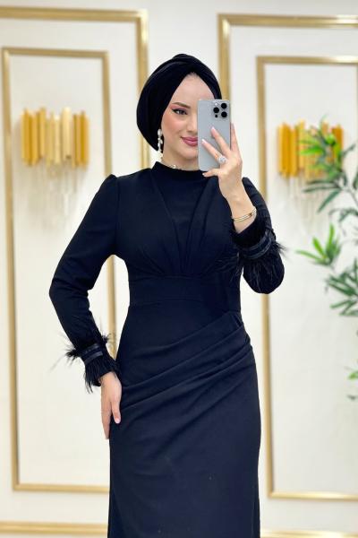 favori elbise abiye Siyah