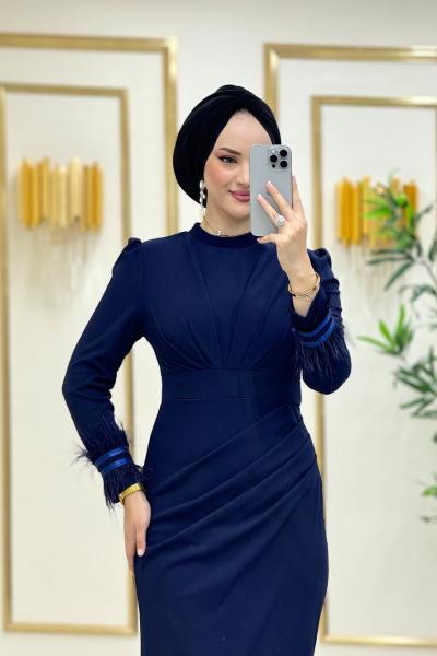 favori elbise abiye Lacivert