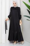 Gökçe tesettür elbise  Siyah