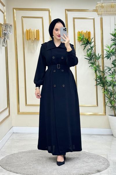 Göksu Trenç elbise Siyah