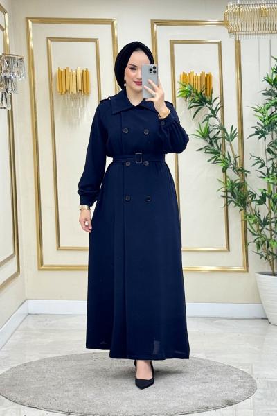 Göksu Trenç elbise Lacivert