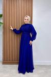 GÖZDE ABİYE Saks Mavisi