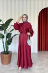 Gülnaz etekli takım Bordo