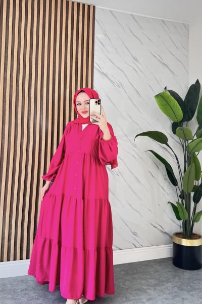 Gülşen elbise  Fuşya