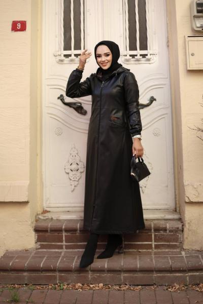 Hanife deri kap Siyah