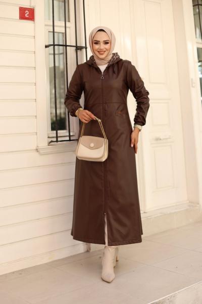 Hanife deri kap Kahverengi