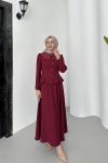 Harika etekli takım Bordo