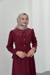 Harika etekli takım Bordo