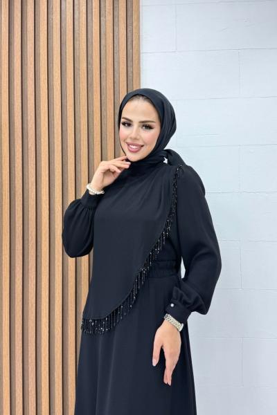 Azize etekli takım Siyah