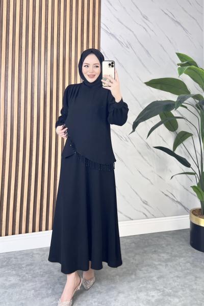 Azize etekli takım Siyah Zambak