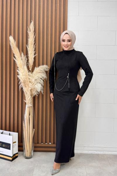 HMS Günnur elbise  Siyah