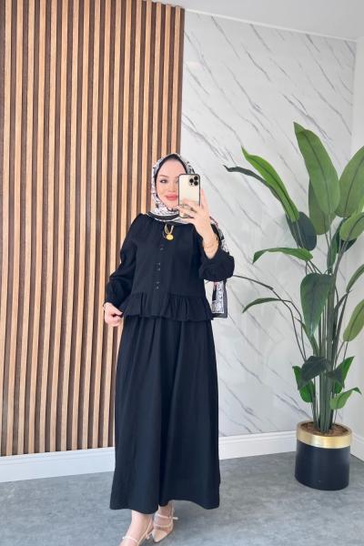 İlkim etekli takım Siyah