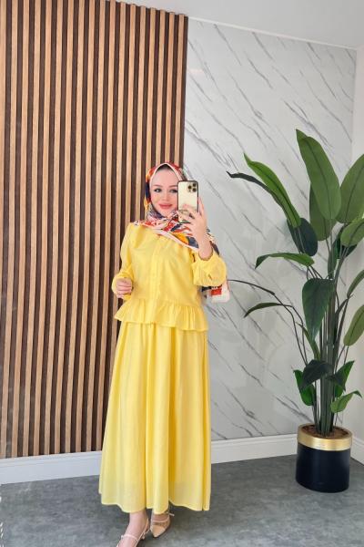 İlkim etekli takım Sarı