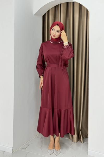 İNTİZARR ELBİSE Bordo