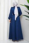 Işık tesettür elbise  Lacivert