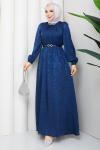 Işık tesettür elbise  Lacivert