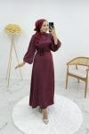 Kardelen elbise Bordo