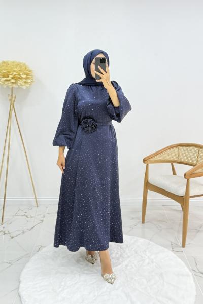 Kardelen elbise Lacivert