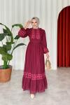 Keriman elbise Bordo
