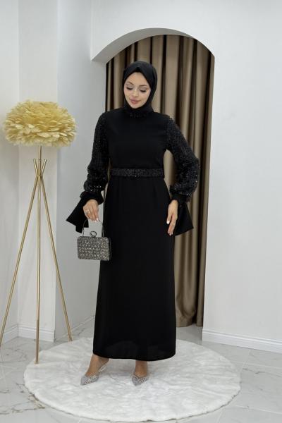 Kevser elbise  Siyah