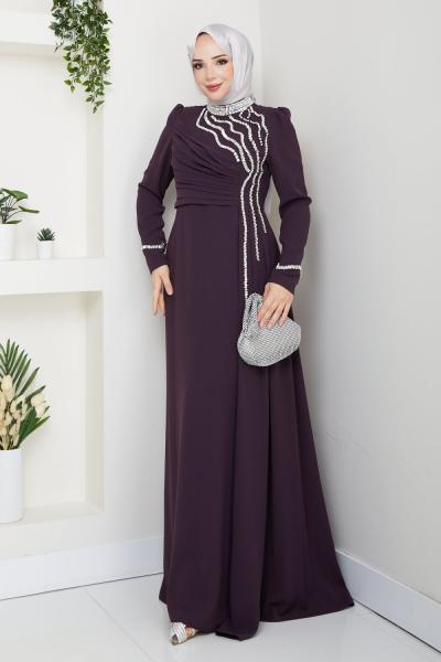 Leman elbise Mürdüm