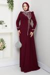 Leman elbise  Bordo