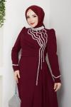 Leman elbise  Bordo