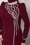 Leman elbise  Bordo