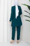 Melodi pantolon ceket takım Zümrüt