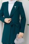 Melodi pantolon ceket takım Zümrüt