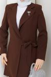 Melodi pantolon ceket takım Kahverengi