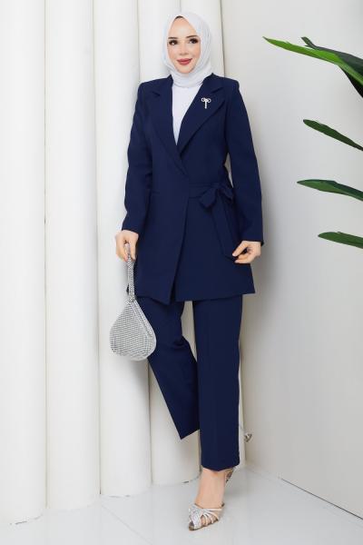 Melodi pantolon ceket takım Lacivert