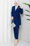 Melodi pantolon ceket takım Saks Mavisi