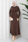 Meral elbise  Kahverengi