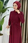 Merve elbise Bordo