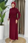 Merve elbise Bordo